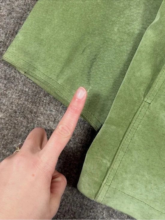 Vintage St. John’s Bay Green Suede Button Front Jacket Women’s Large Lightweight - Picture 9 of 15